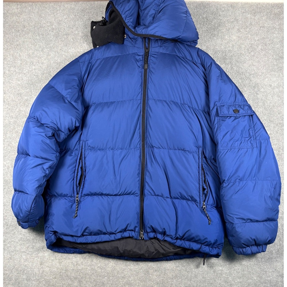 Old Navy Hooded Puffer Jacket‎ Down Blend Coat XL Blue